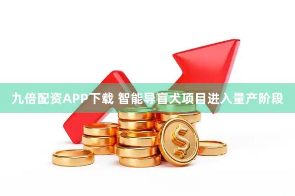 九倍配资APP下载 智能导盲犬项目进入量产阶段