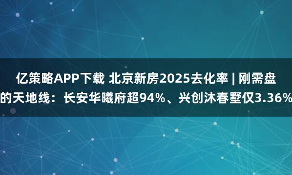 亿策略APP下载 北京新房2025去化率 | 刚需盘的天地线：长安华曦府超94%、兴创沐春墅仅3.36%